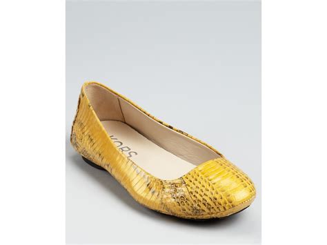 michael kors gouden ballerina|michael kors snakeskin flats.